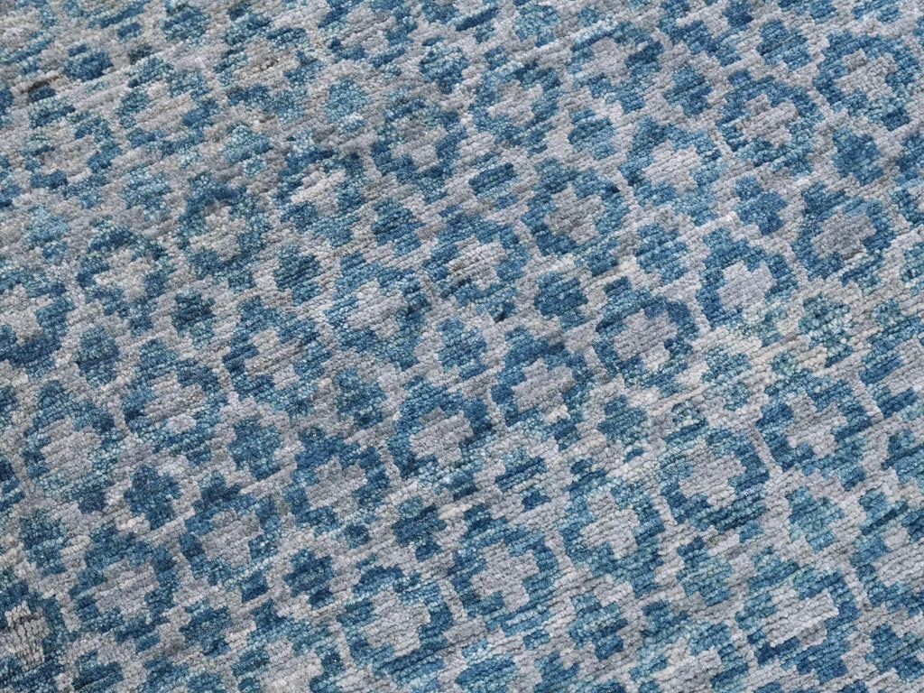 6x9 Ft Blue Gabbeh Rug - Afghan Wool Area Rug