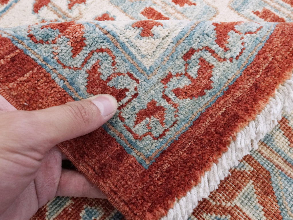 6x8 Ft Red & Beige Mamluk Rug - Hand Knotted Oriental Rug - Traditional Design