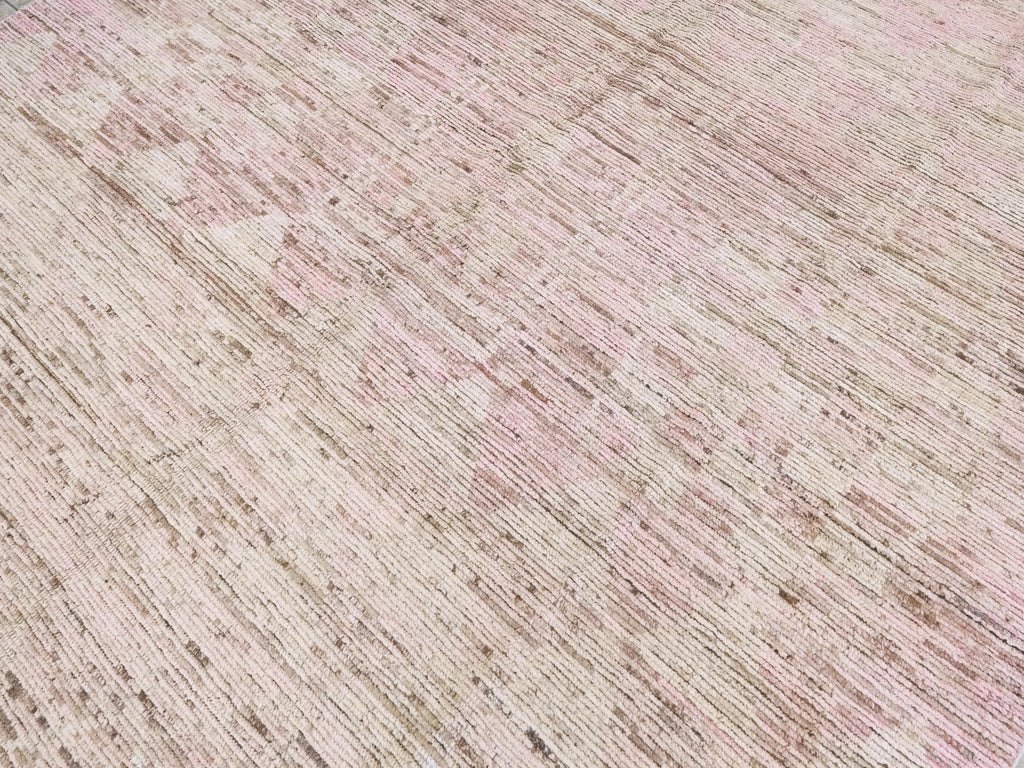 8x10 Ft Pink Moroccan Rug - Hand Knotted Wool Area Rug