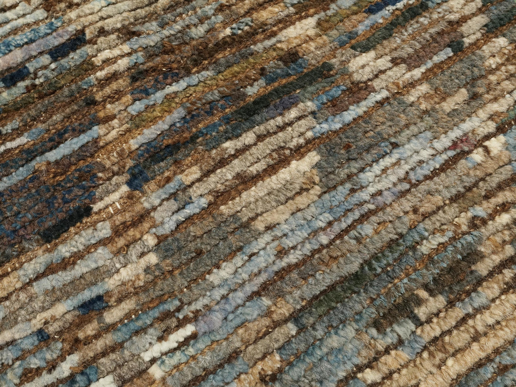 7x7 Ft Blue Moroccan Rug - Afghan Handmade Square Rug