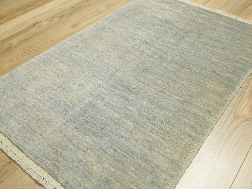 2x3 Ft Light Gray Gabbeh Rug - Afghan Wool Accent Rug
