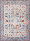 9x12 Ft Blue & Gray Heriz Rug - Afghan Wool Area Rug