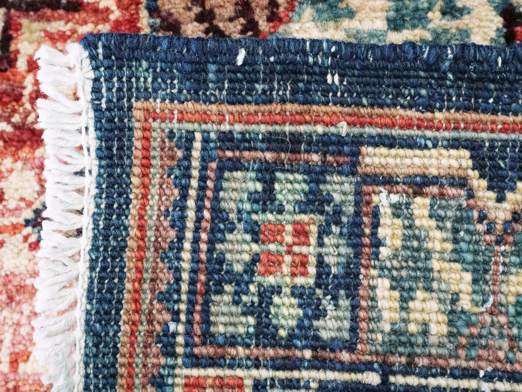 2x3 Ft Hand Knotted Dark Blue Mamluk Rug - Oriental Accent Rug