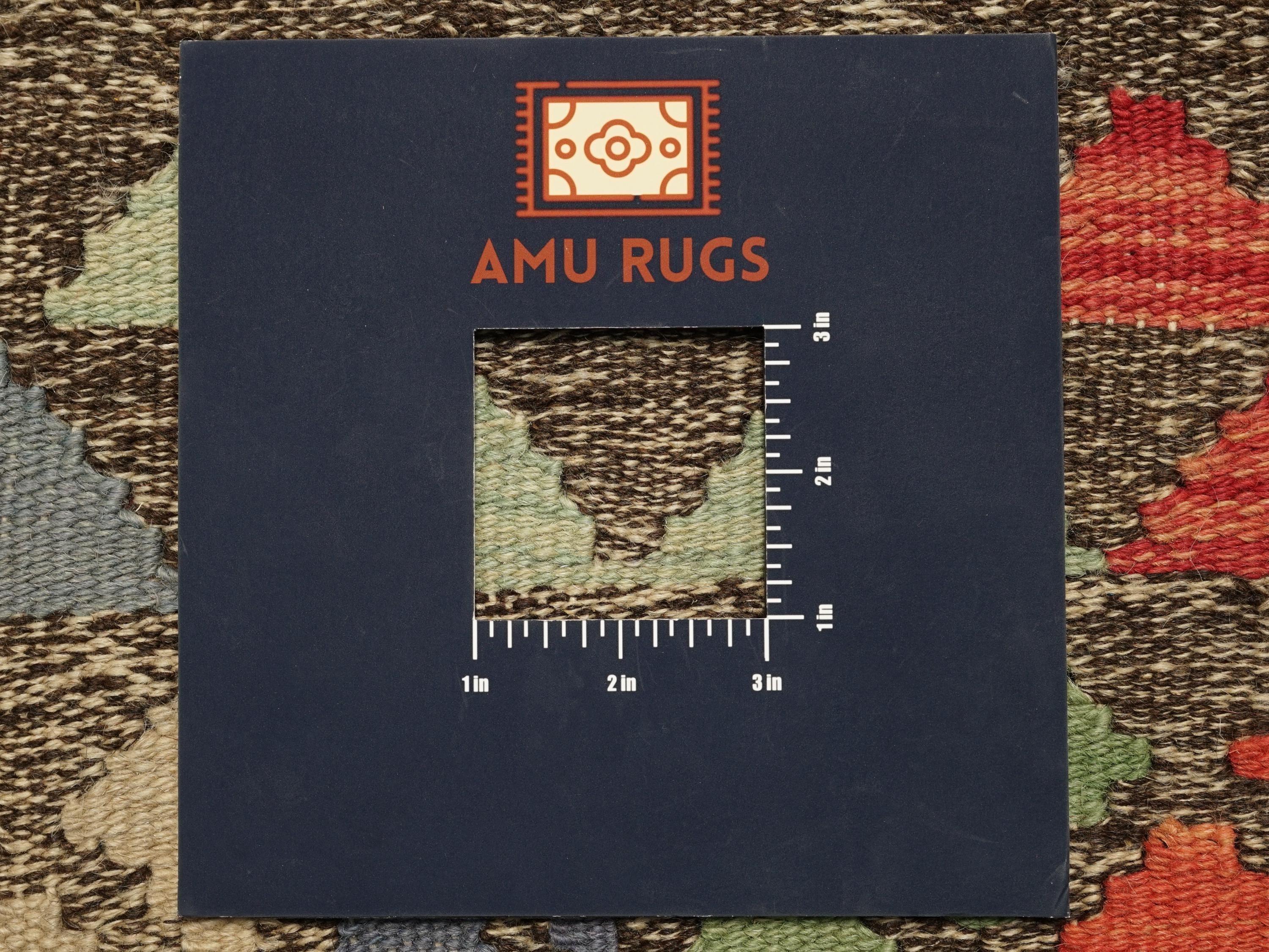 9 Ft Orange Kilim Runner Rug - Traditional Flat Weave