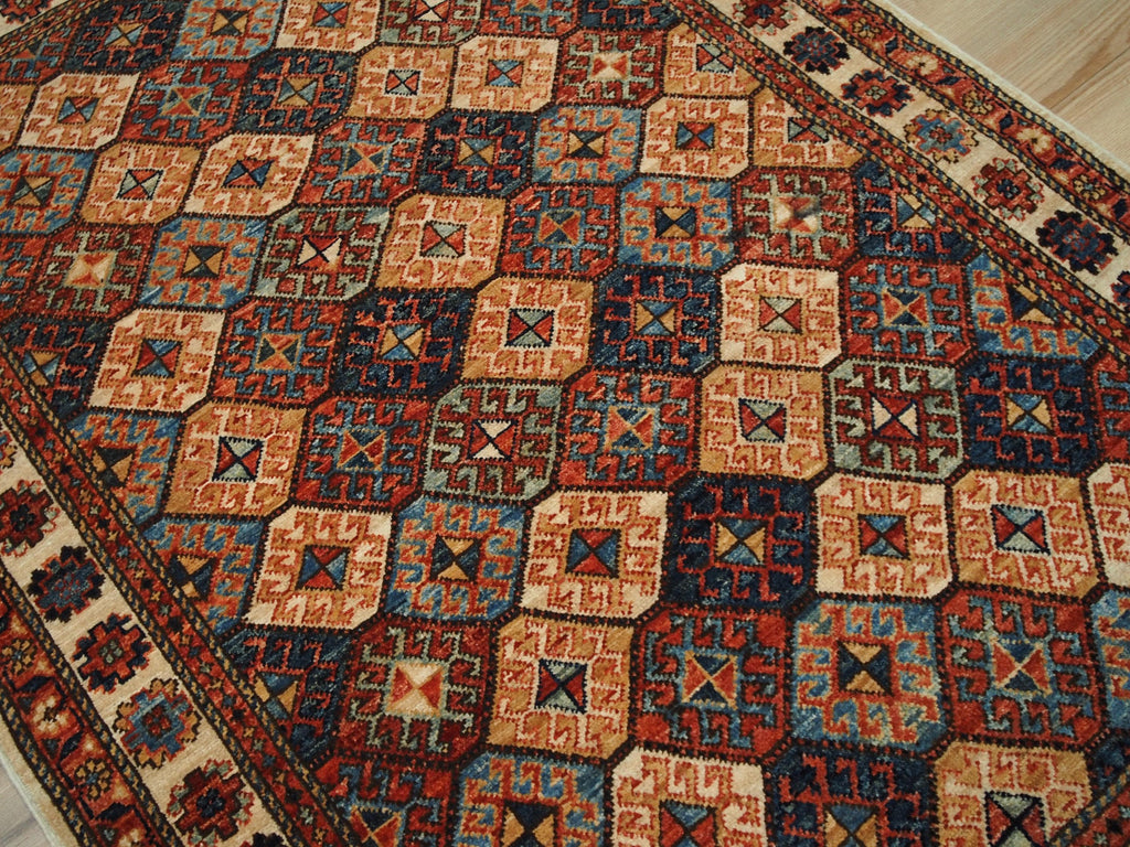 3x5 Ft Orange Heriz Rug - Oriental Accent Rug