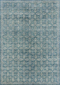6x9 Ft Blue Heriz Rug - Hand Knotted Area Rug - Persian Design