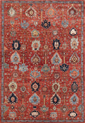 6x9 Ft Red Bidjar Rug - Hand Knotted Oriental Area Rug
