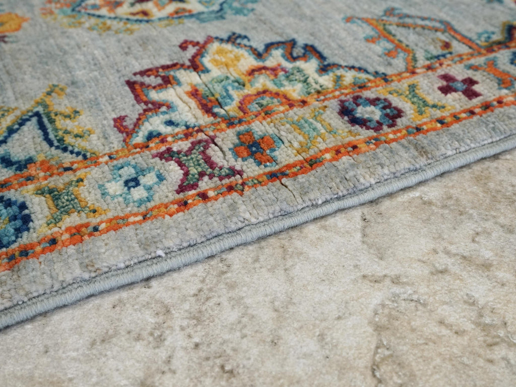 4x6 Ft Hand Knotted Gray Heriz Rug - Wool Persian Rug