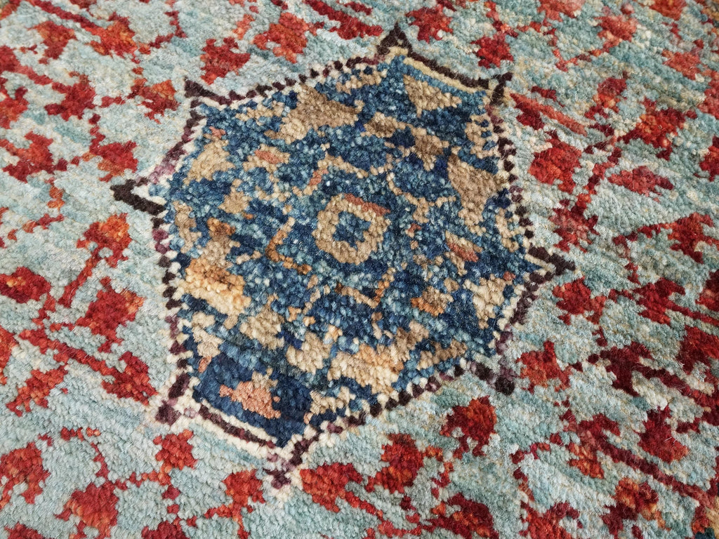 2x3 Ft Hand Knotted Wool Mamluk Rug - Beige Oriental Accent Rug