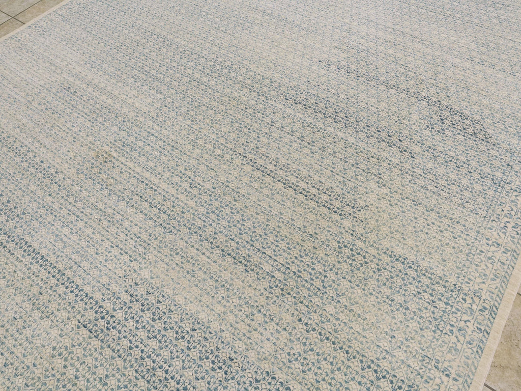 9x12 Ft Light Blue Gabbeh Rug - Hand Knotted Area Rug