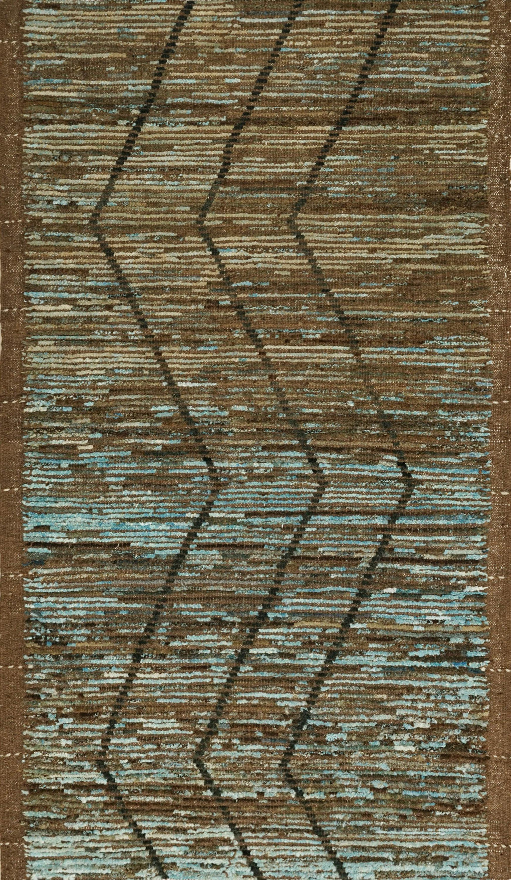 3x6 Ft Hand Knotted Brown Moroccan Rug - Afghan Wool Rug