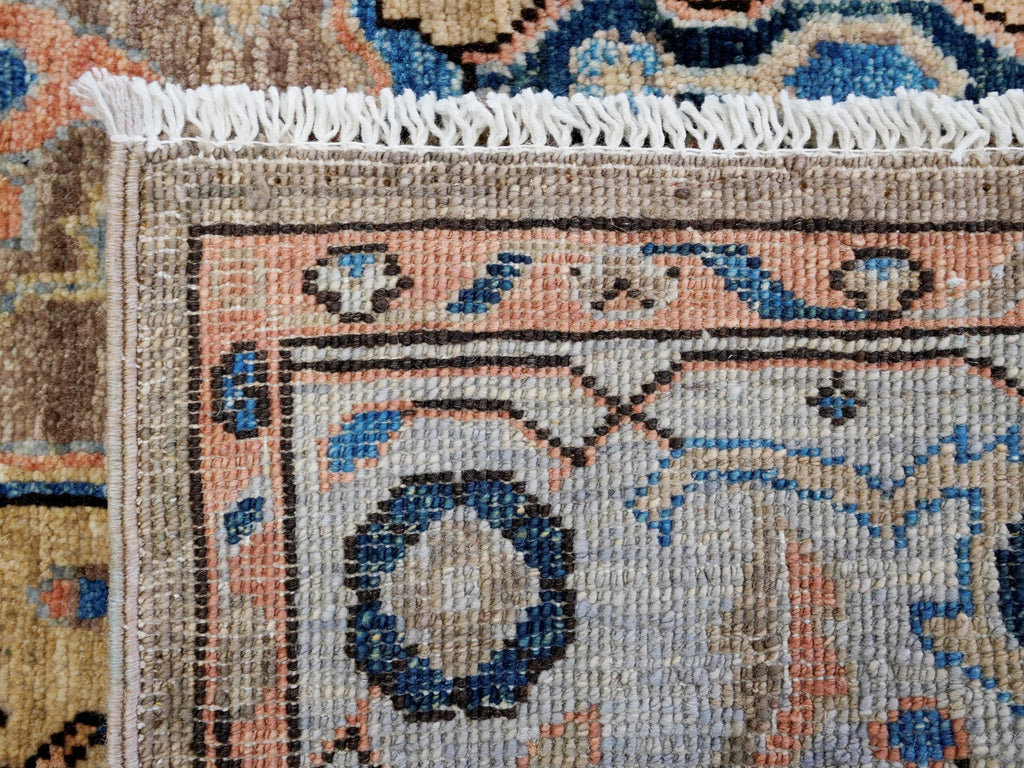 4x6 Ft Blue & Orange Serapi Rug - Hand Knotted Oriental Rug
