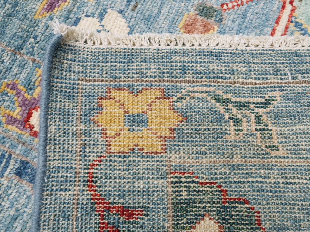 9x12 Ft Light Blue Oushak Rug - Hand Knotted Oriental Rug