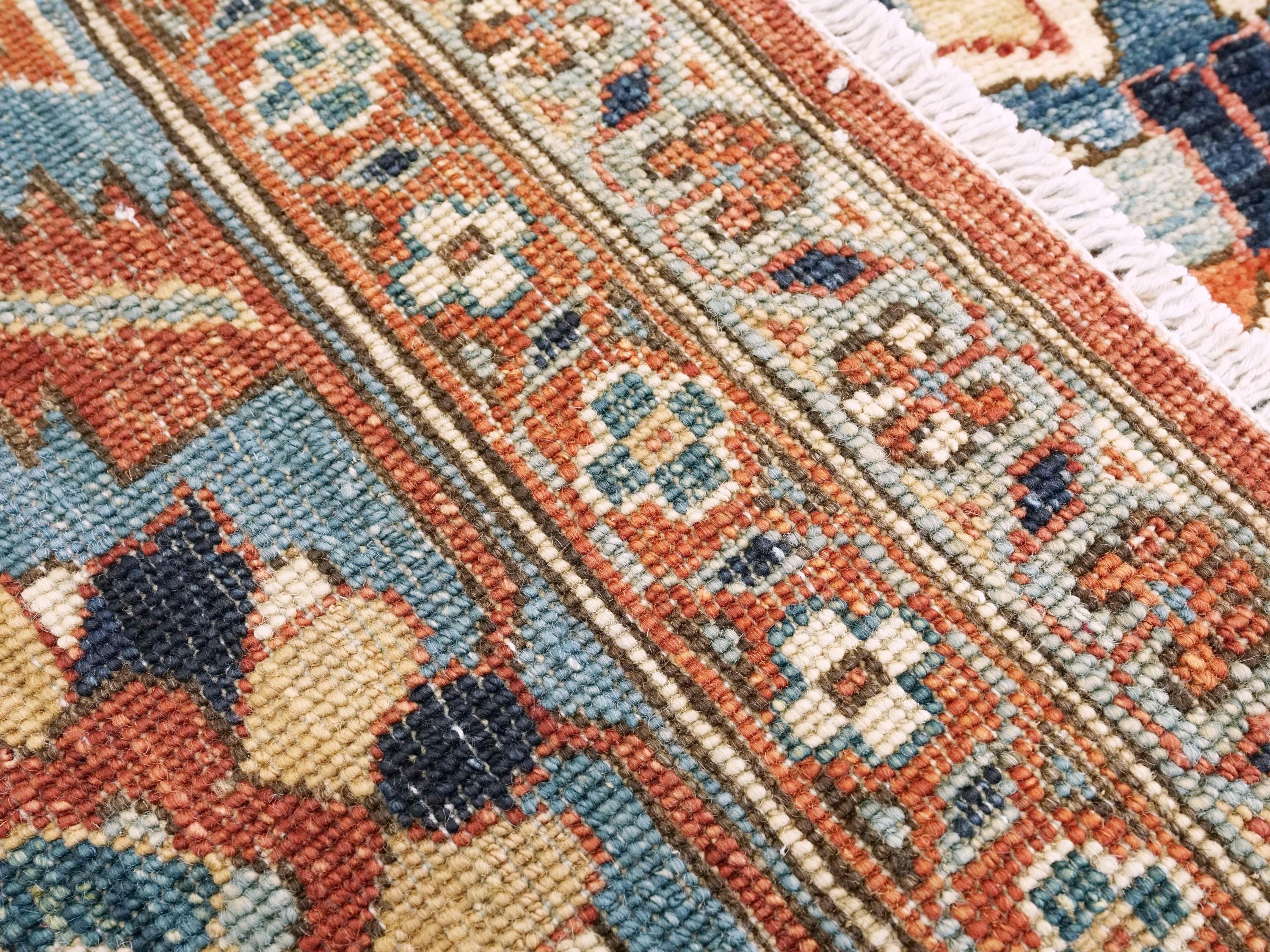 9x12 Ft Red Serapi Rug - Hand Knotted Afghan Area Rug