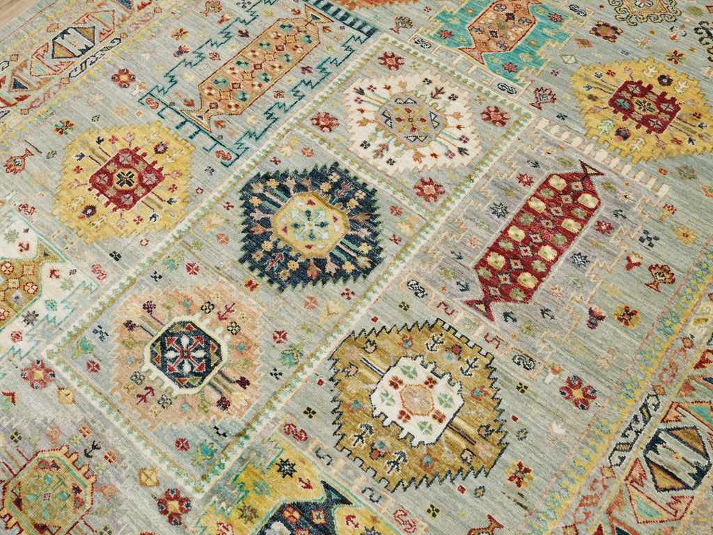 6x8 Ft Light Green Bidjar Rug - Hand Knotted Wool Persian Rug