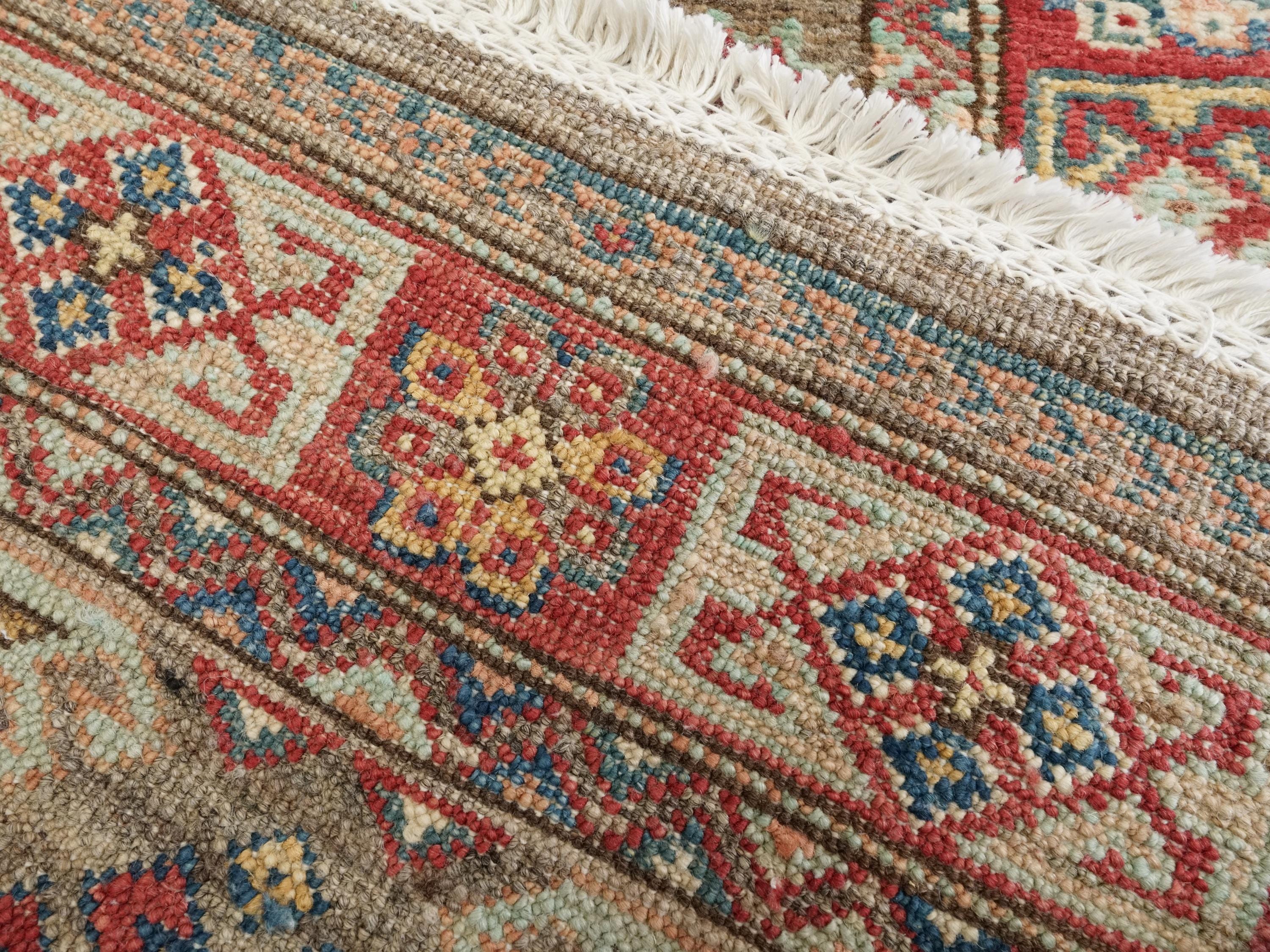 2x3 Ft Handmade Afghan Kazak Wool Rug - Oriental Accent Rug