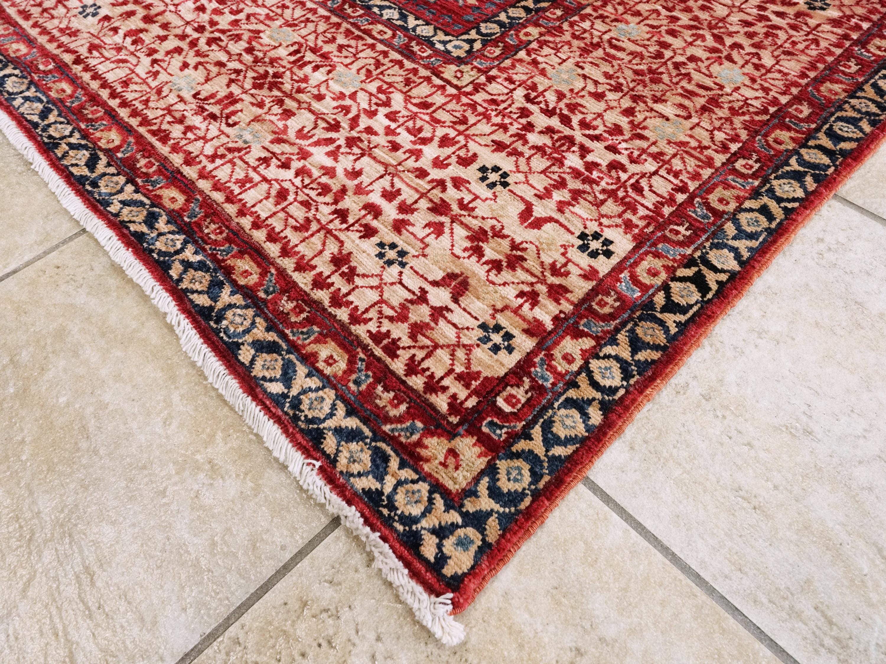 9x12 Ft Red Mamluk Rug - Hand Knotted Area Rug