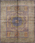 6x8 Ft Light Green Mamluk Rug - Hand Knotted Oriental Rug