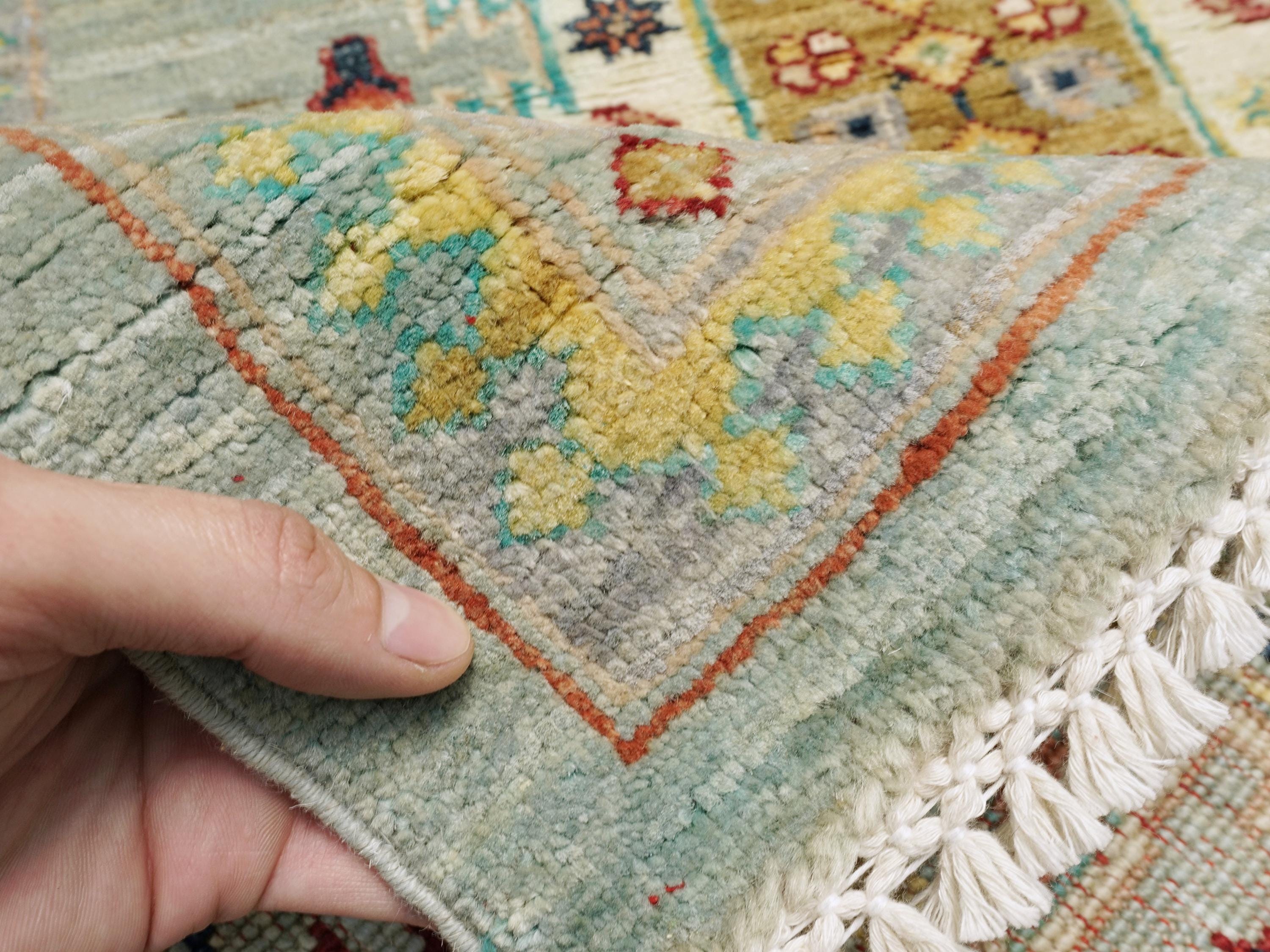 6x8 Ft Light Green Bidjar Rug - Hand Knotted Wool Persian Rug