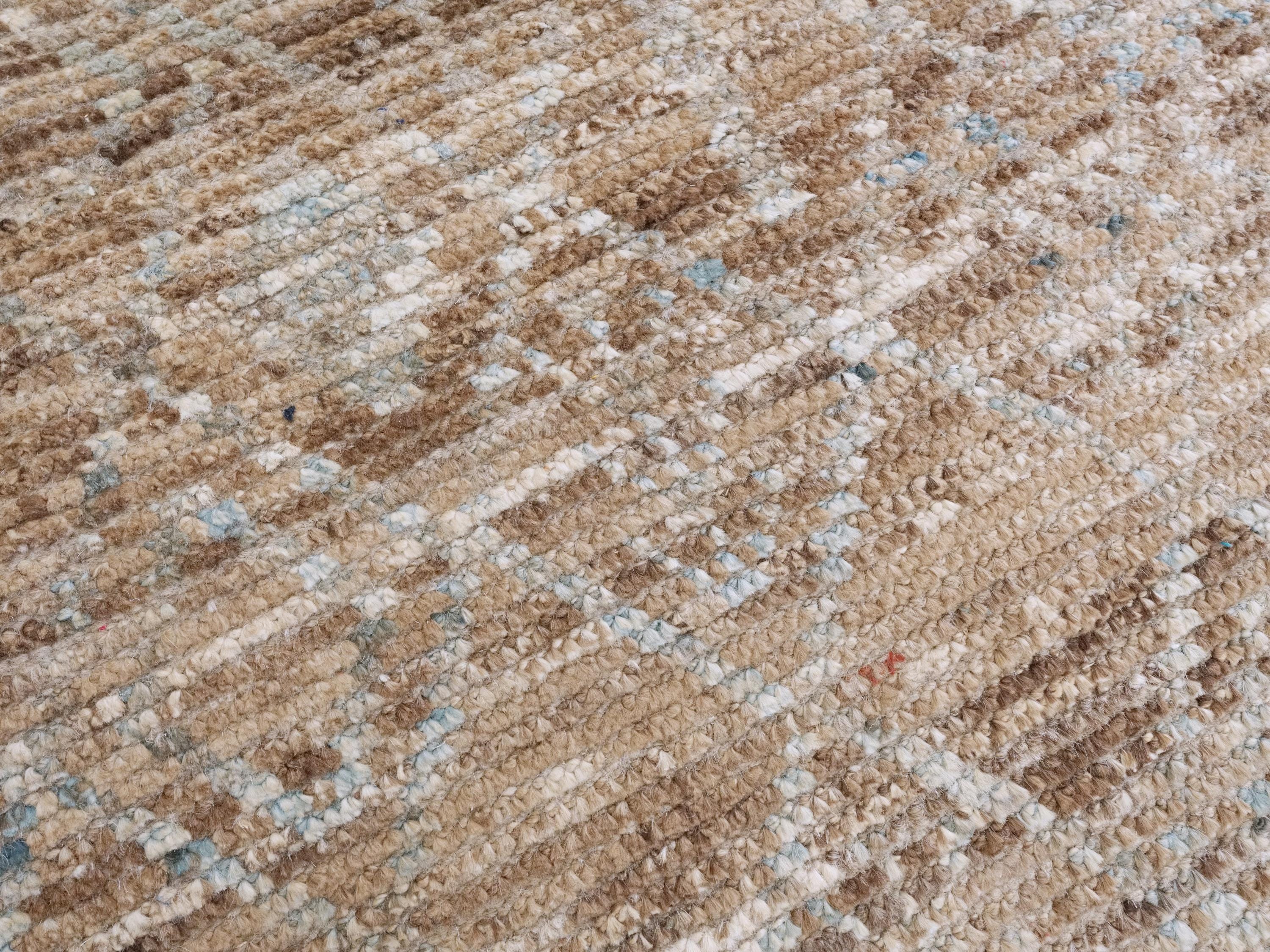 13 Ft Brown Moroccan Runner Rug - Afghan Handmade Hallway Rug