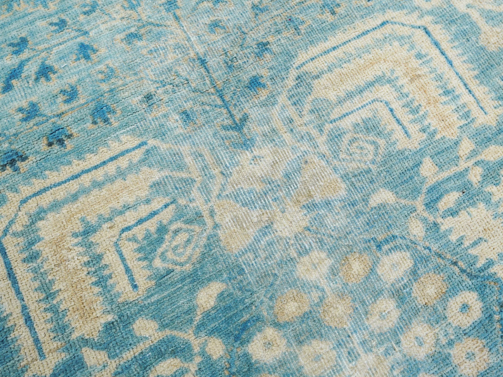 5x6 Ft Blue Serapi Rug - Hand Knotted Oriental Antique Rug - Persian Style