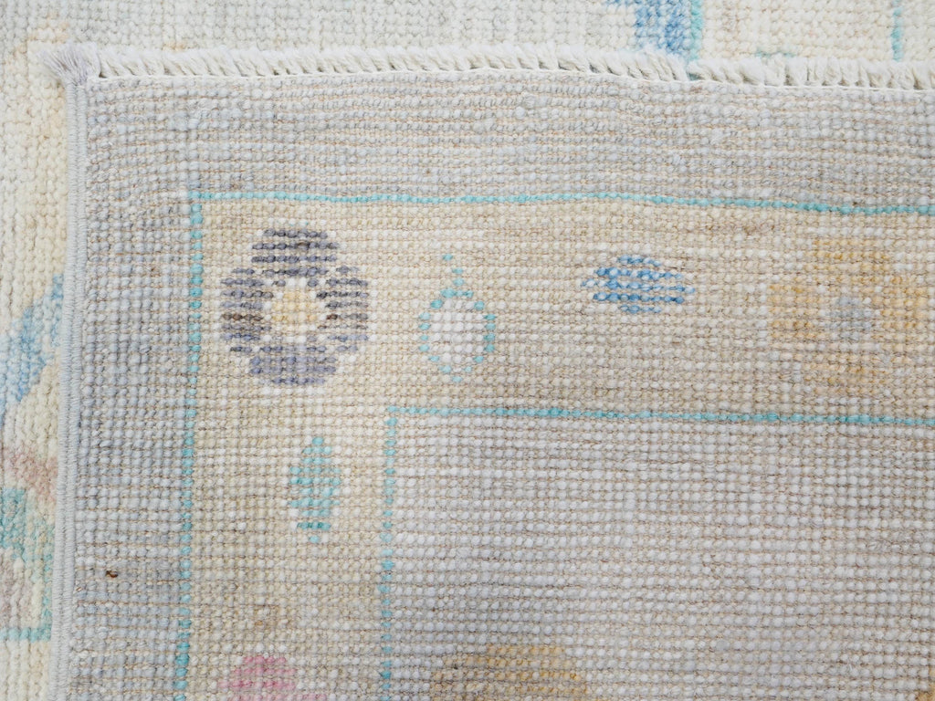 9x12 Ft Pastel Oushak Rug - Handmade Area Rug - Floral Design