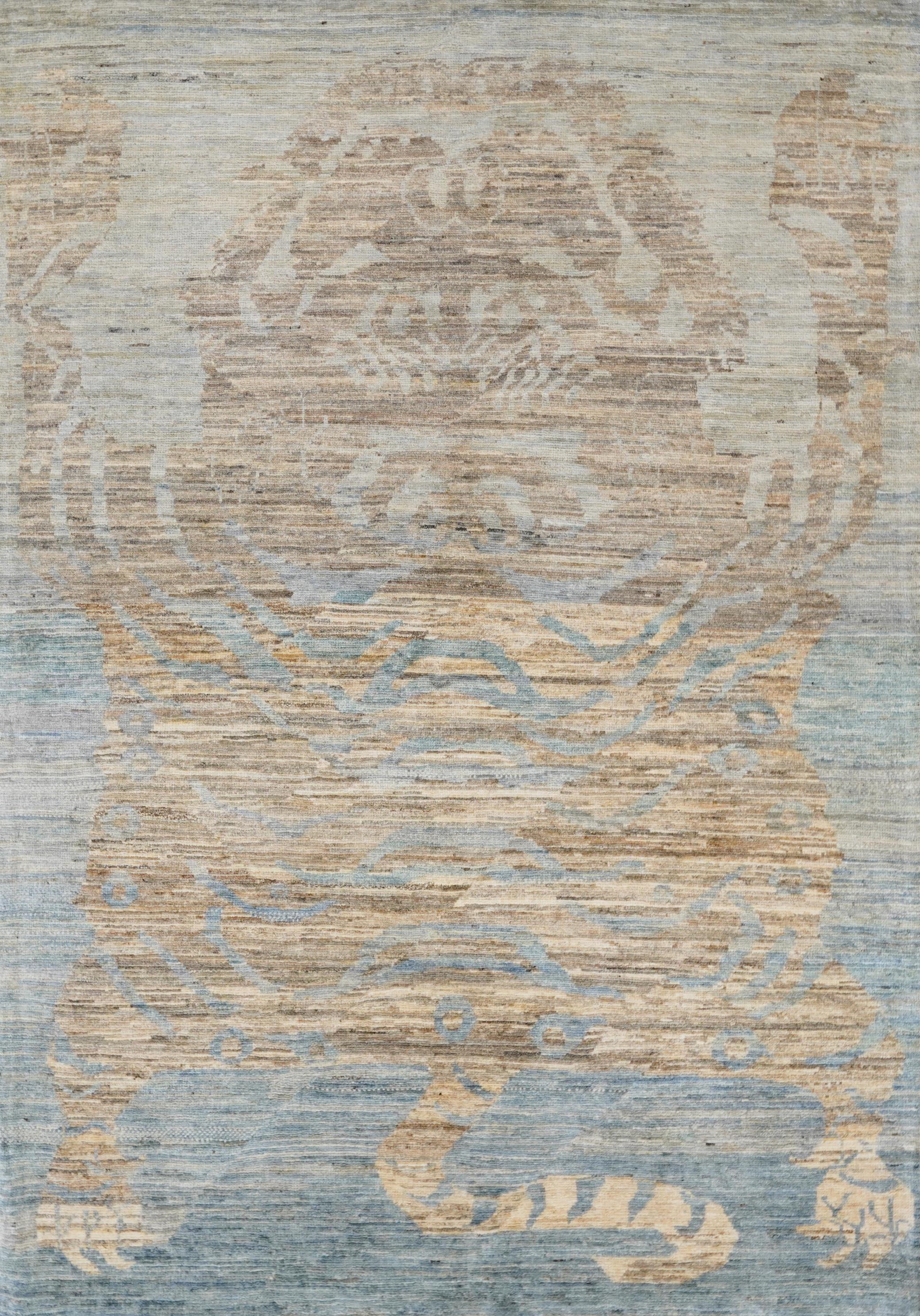 4x6 Ft Tiger Rug - Hand Knotted Oriental Rug