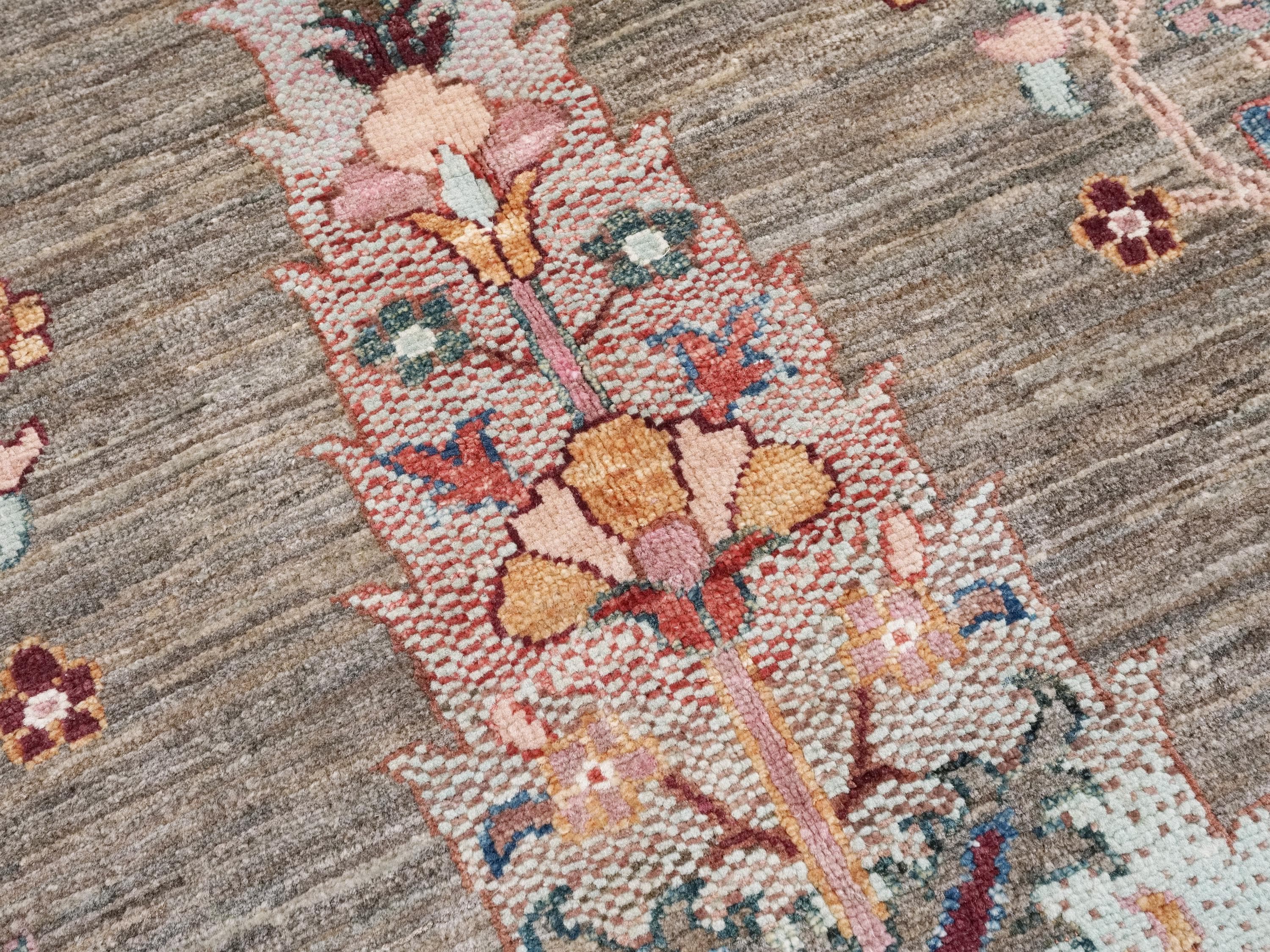 6x7 Ft Hand Knotted Tree of Life Rug - Afghan Wool Rug