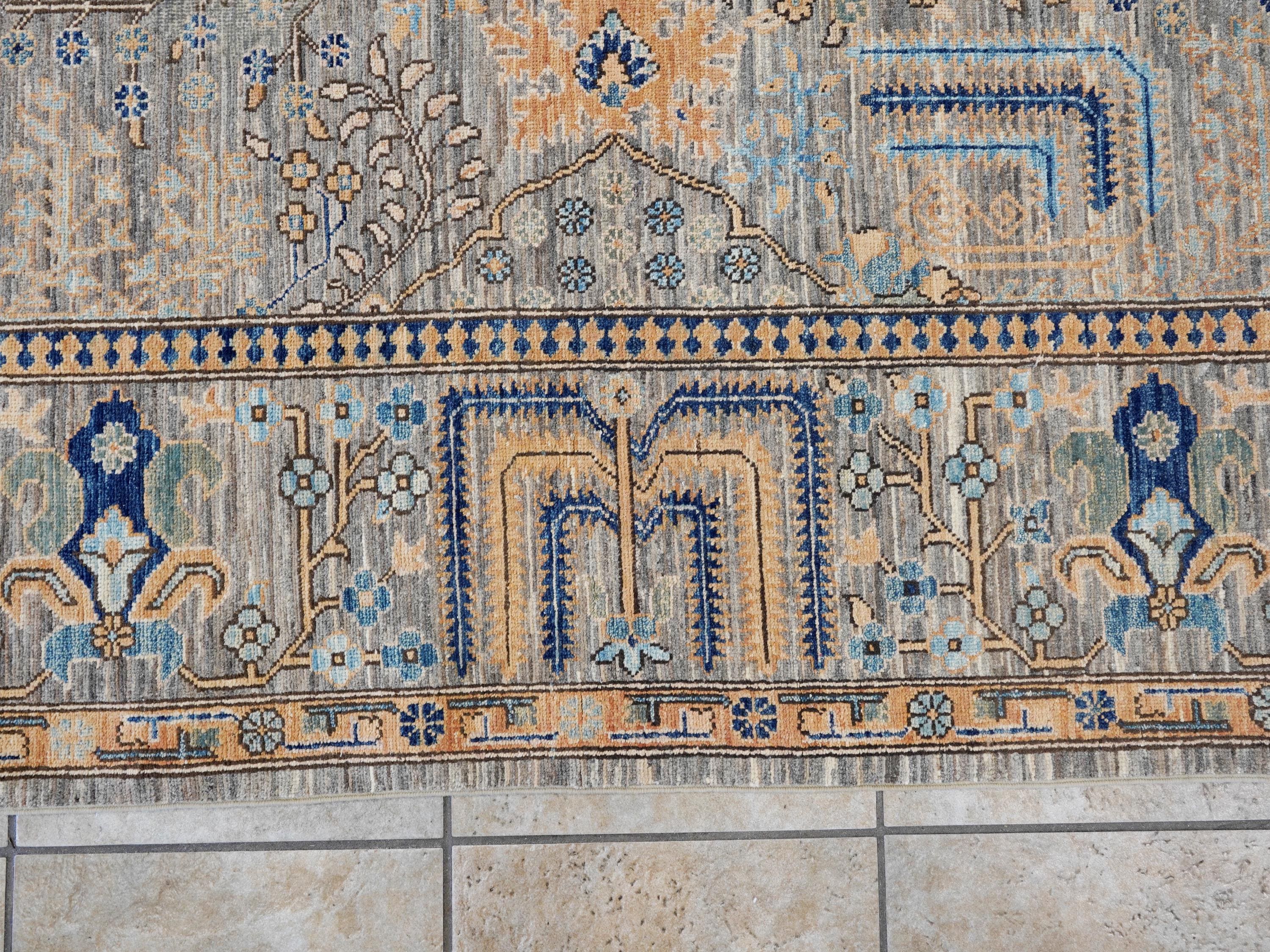8x10 Ft Brown Serapi Rug - Hand Knotted Oriental Area Rug