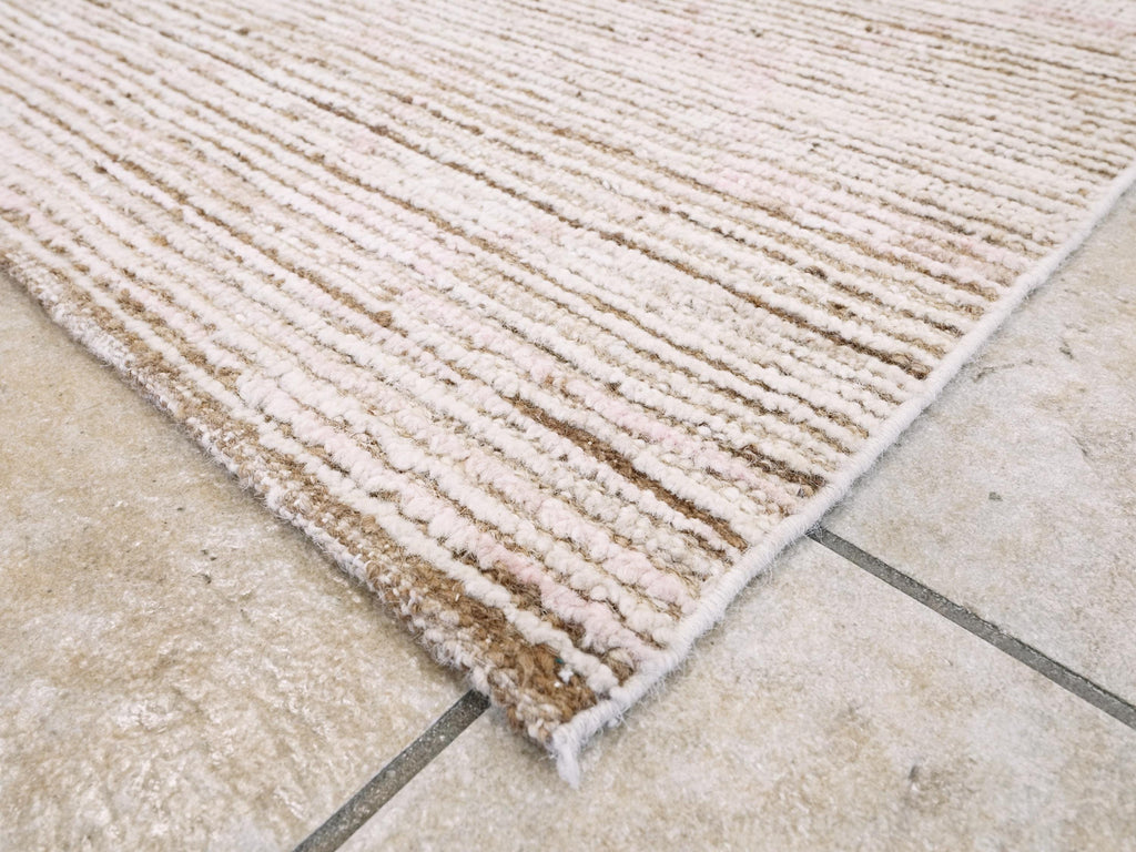 8x10 Ft Pinkish Beige Moroccan Rug - Afghan Handmade Wool Rug