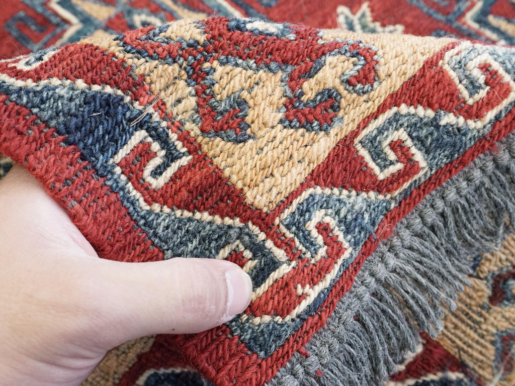 4x6 Ft Red Vintage Kilim Rug - Hand Knotted Afghan Rug