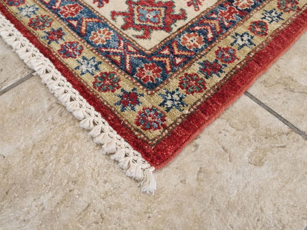 6x9 Ft Red Super Kazak Rug - Hand Knotted Wool Persian Rug
