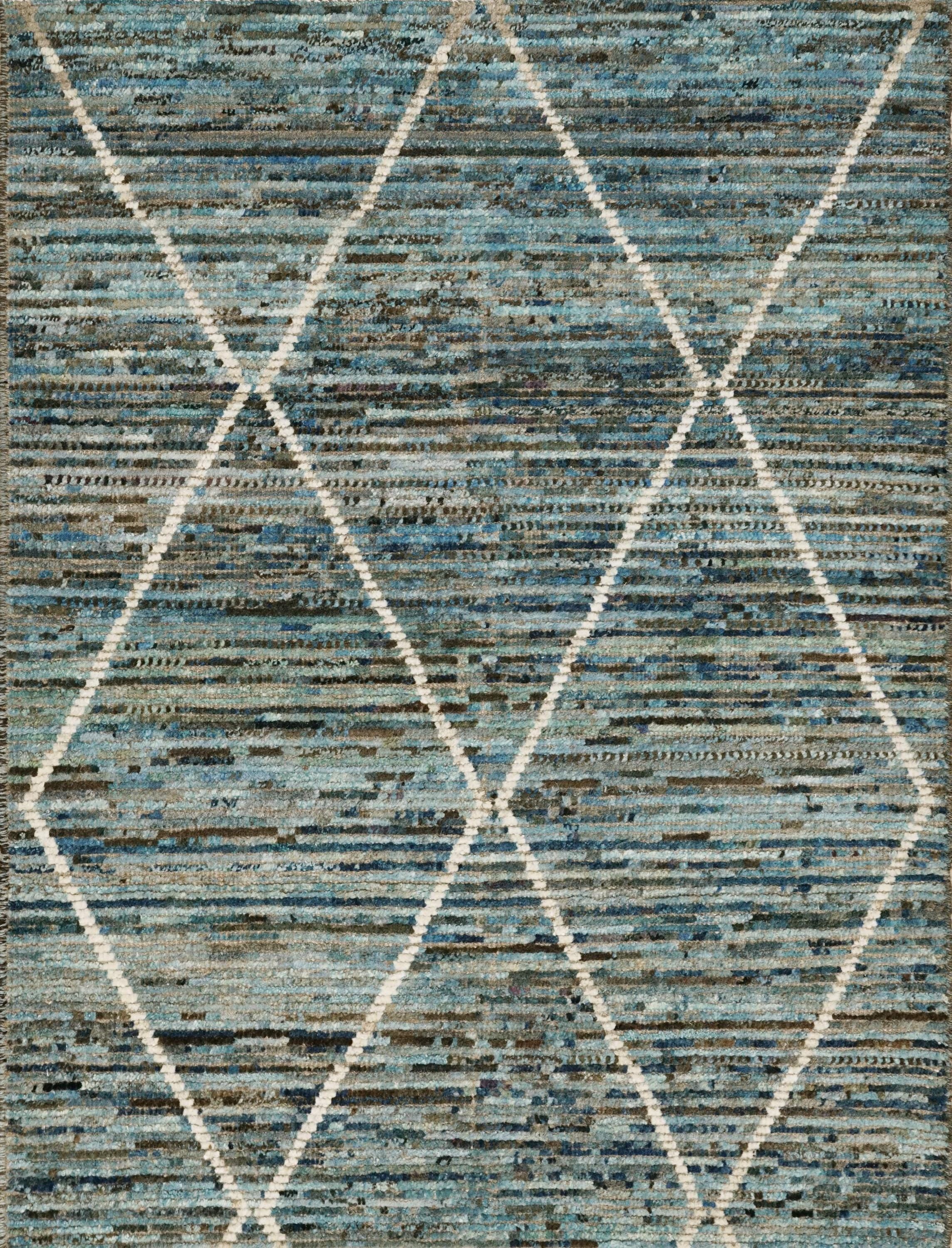 3x5 Ft Blue Moroccan Rug - Hand Knotted Area Rug