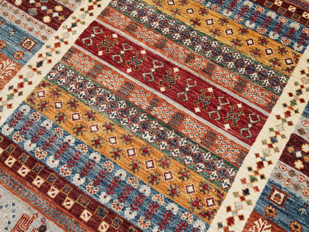 4x7 Ft Red Gabbeh Rug - Afghan Tribal Rug