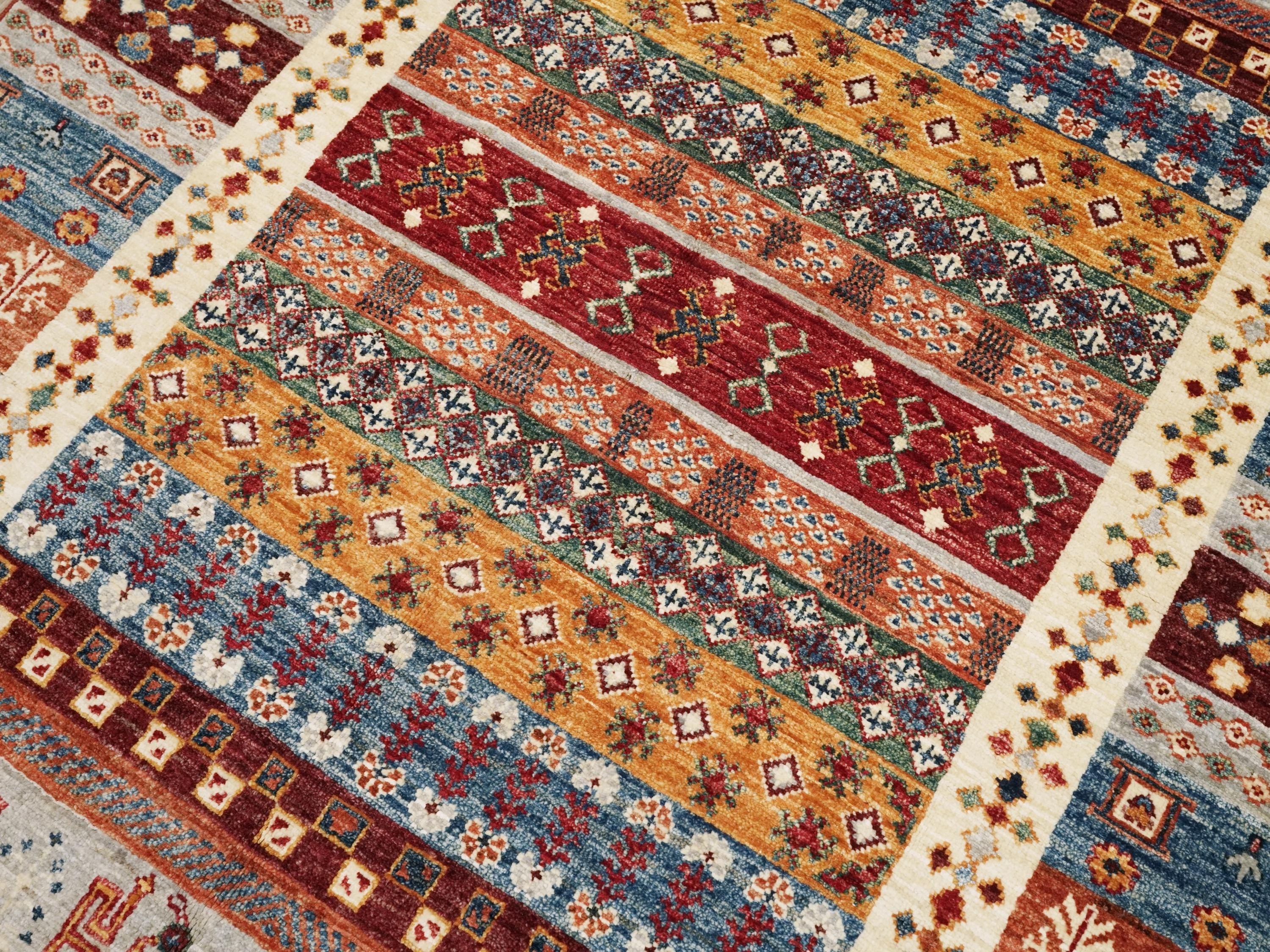 4x7 Ft Red Gabbeh Rug - Afghan Tribal Rug