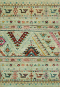3x4 Ft Cyan Khorjin Rug - Afghan Handmade Wool Rug