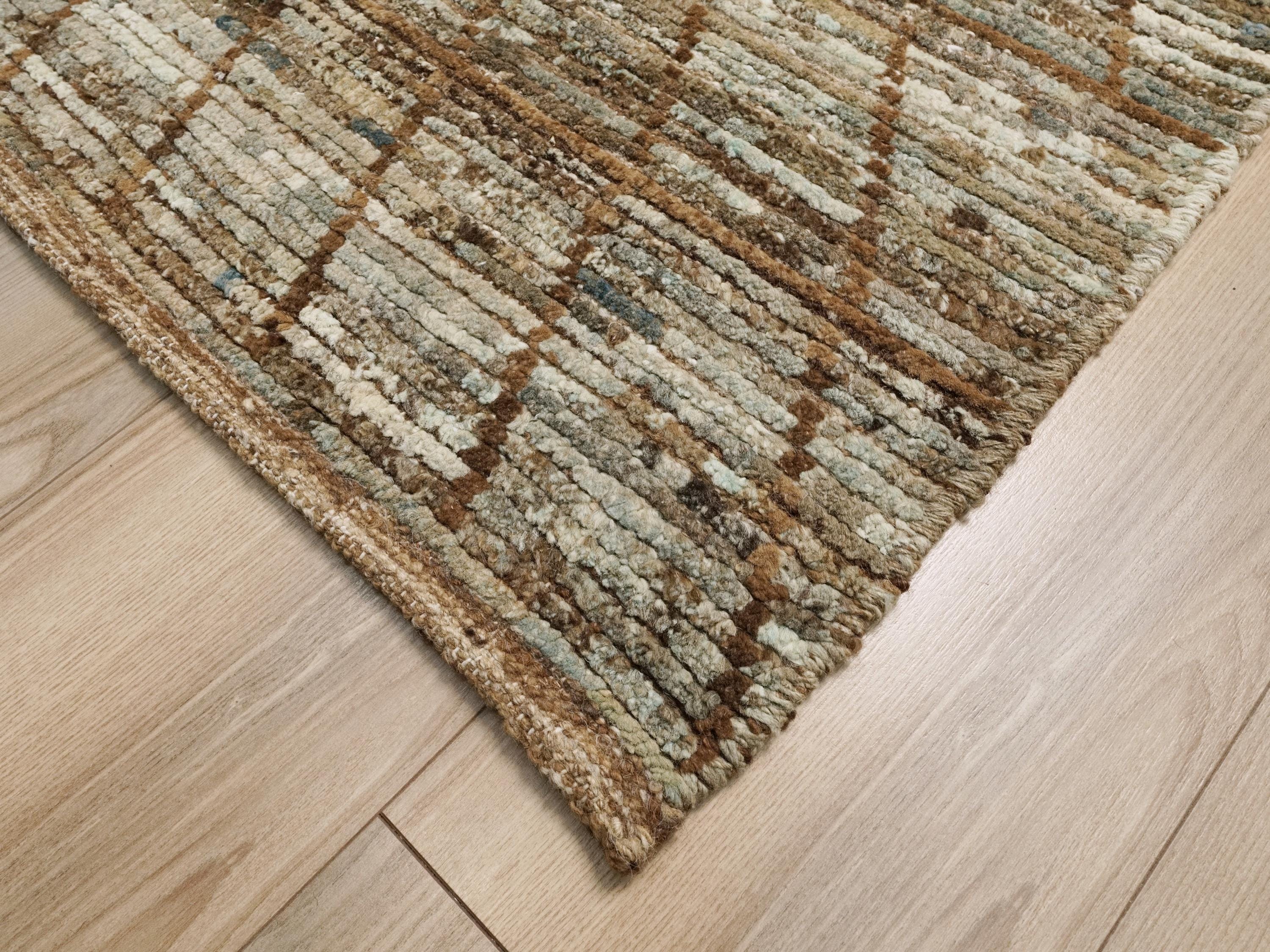 6x8 Ft Hand Knotted Moroccan Rug - Handmade Afghan Wool Rug