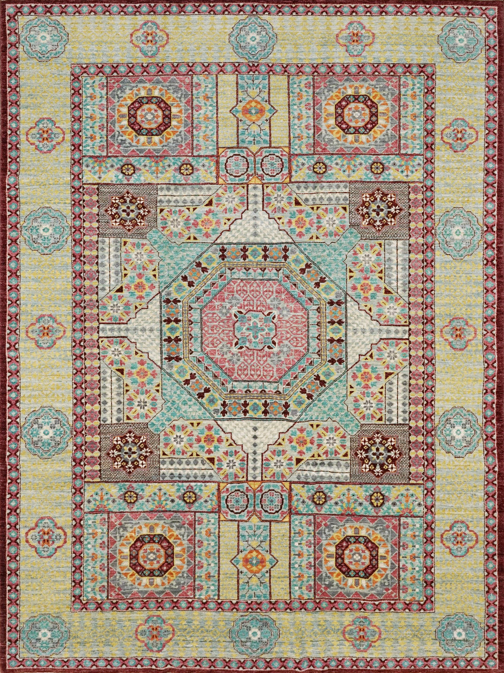 6x8 Ft Mamluk Rug - Traditional Hand Knotted Area Rug