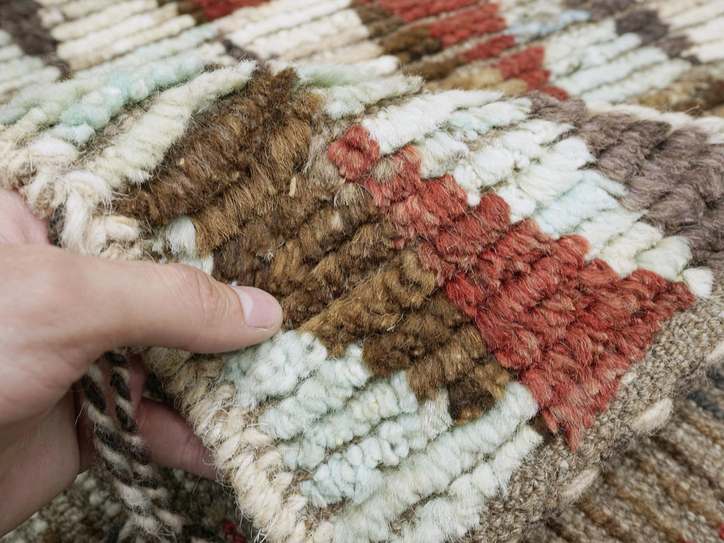 6x9 Ft Moroccan Rug - Tribal Geometric Design