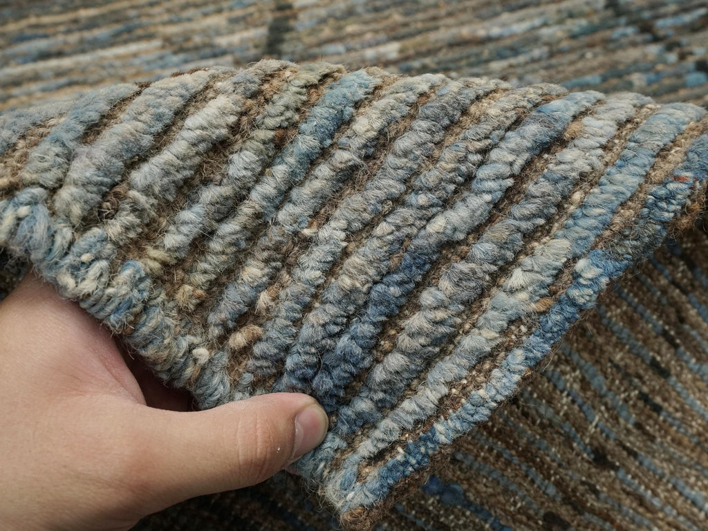 10 Ft Blue Moroccan Runner Rug - Afghan Handmade Rug