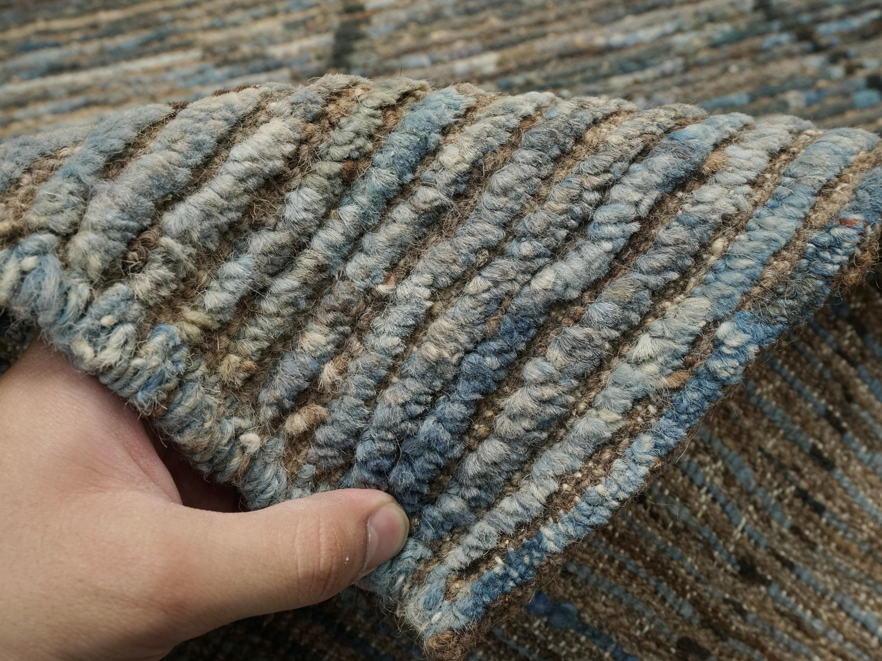 10 Ft Blue Moroccan Runner Rug - Afghan Handmade Rug