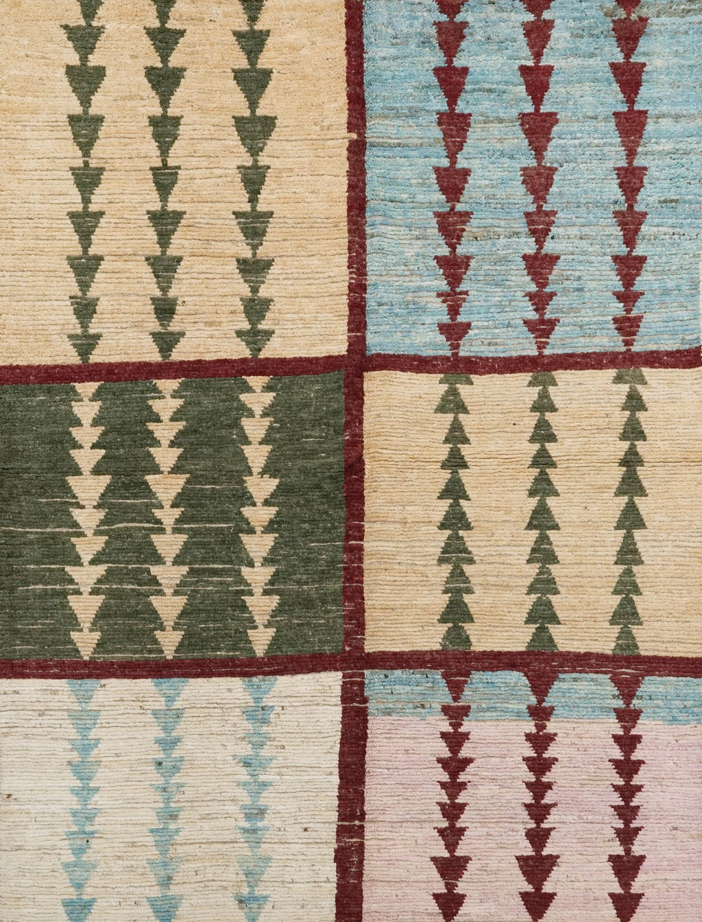 6x8 Ft Multicolor Moroccan Rug - Handmade Afghan Wool Rug - Geometric Design