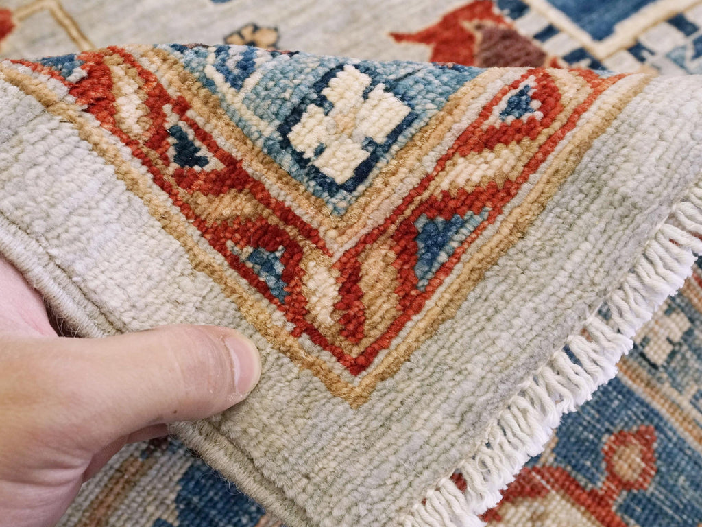 9x12 Ft Blue & White Bidjar Rug - Hand Knotted Persian Style Wool Rug