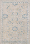 3x5 Ft Beige & Blue Serapi Rug - Oriental Wool Rug - Floral Design