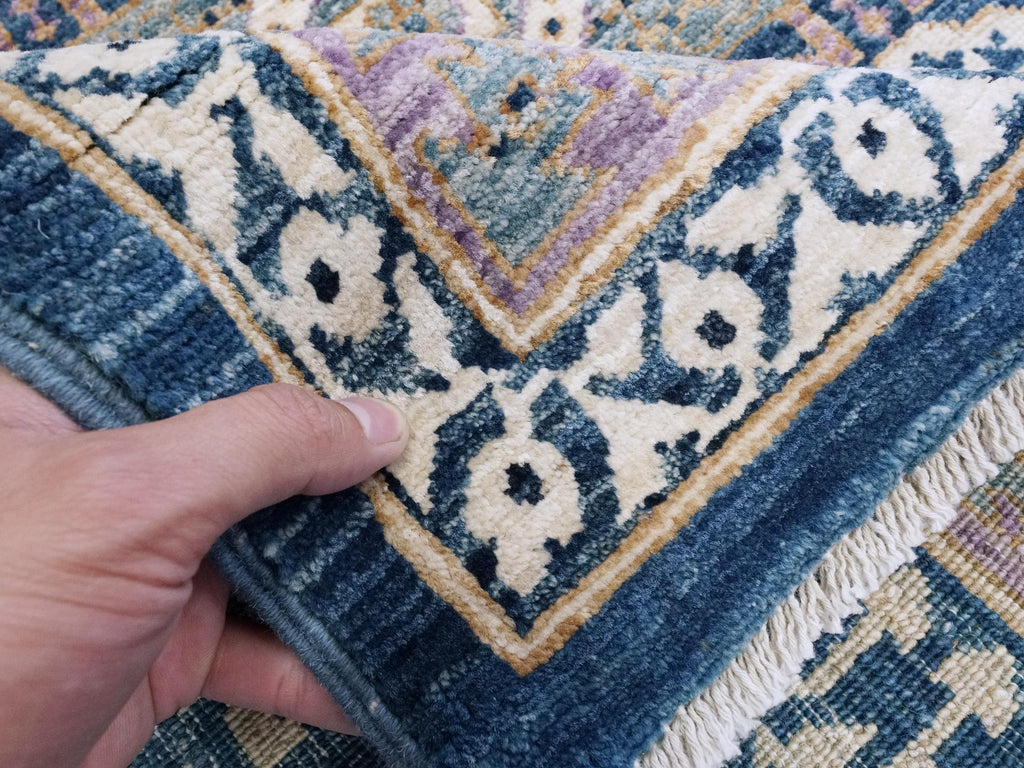 12x15 Ft Blue Mamluk Rug - Hand Knotted Area Rug - Oversize