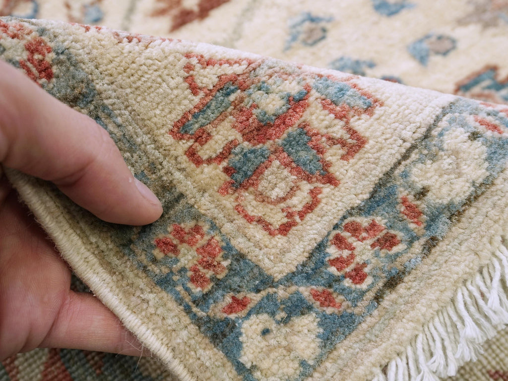 3x5 Ft Handmade Afghan Serapi Rug - White Vintage Wool Area Rug