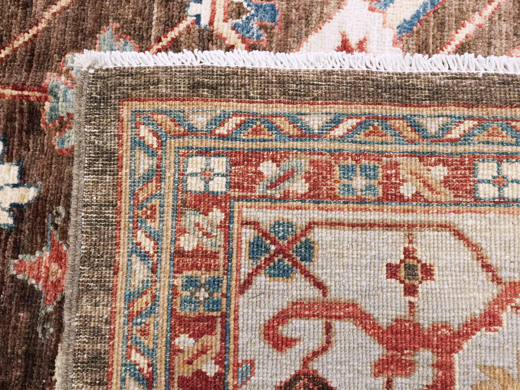 9x12 Ft Brown Serapi Rug - Afghan Oriental Area Rug - Persian Design