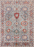 9x12 Ft Gray Serapi Rug - Hand Knotted Afghan Oriental Rug