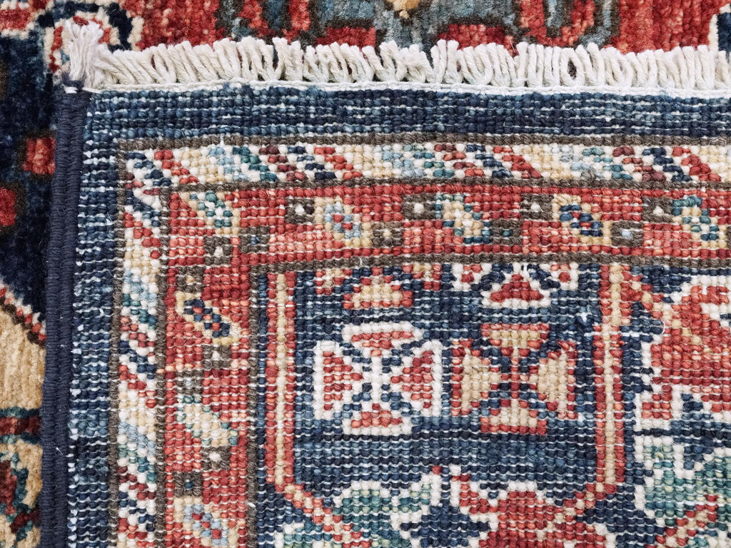 5x7 Ft Blue Heriz Rug - Ghazni Wool Oriental Rug