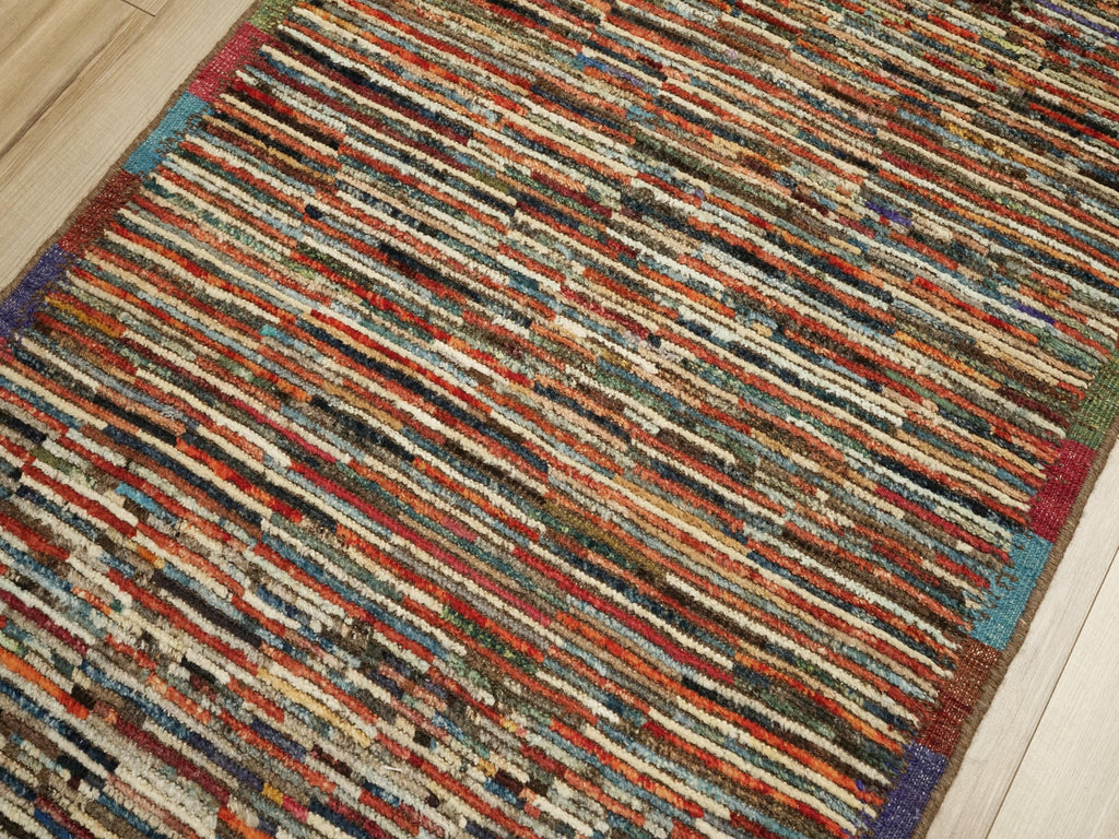 19 Ft Colorful Moroccan Runner Rug - Afghan Handmade Rug